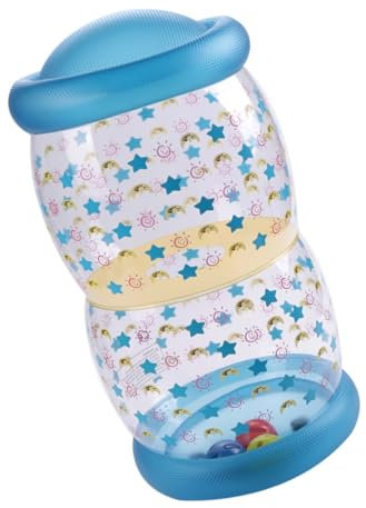 PERSELOSO Krabbel Übungsspielzeug Kunststoff Kriechrolle Blau Fitness Spielzeug Für Hör Und Tastübungen Babys Krabbelrolle Für Zuhause