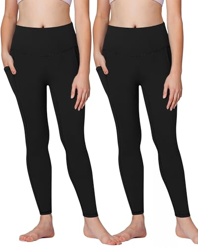 KAKU NANU Sporthose Mädchen Schwarze Leggings Kinder Mädchen Sport Leggingse Yoga Hose 134 140