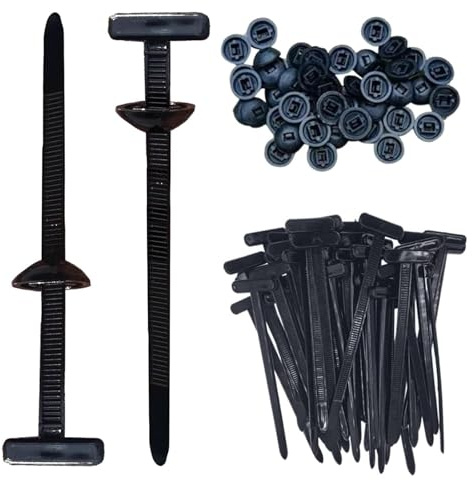 Universal Kabelbinder Schnalle, 2025 Neu Selbstsichernde Nylon Kabelbinder Verschluss Heavy Duty, UV-Beständig Zip Ties Kabelhalter für Auto, Haushalt, Garten & Reparaturen (100)