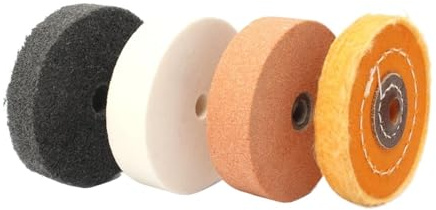 Kompatibel Mit SI FANG 75 Mm Keramik-Nylonfilz-Polierscheiben-Set For Doppelschleifer, Metall, Marmor, Stein, Polier-Schleifwerkzeuge(4pcs set)