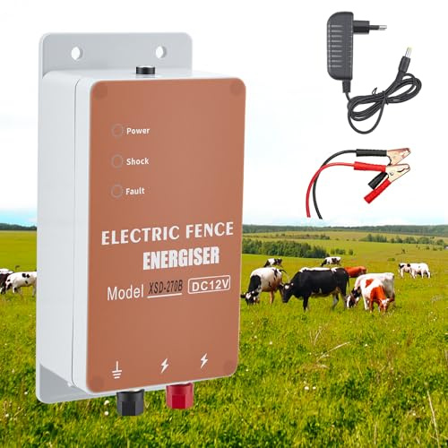 Elettrificatore per Recinto Elettrico 1,5J 10kV – Copertura 10 km, Bassa Impedenza, Ideale per Piccoli Pascoli e Protezione Bestiame da Cinghiali, Lupi e Volpi – Dispositivo Impermeabile