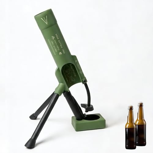 51mm Beer Bottle Mortar Bottle Opener, Automatic Mortar Bottle Opener, Novelty Cap-Launching Desk & Bar Accessory, Hands-Free Drop-in Design, Funny Beer Bottles Opener for Bars, Desks, Shelves
