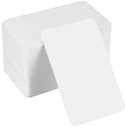 150 Pcs Blank Kraft Cards, White Business Message Cards, Craft Words Cards Paper, Flash Cards Blank for Learning, Study, DIY, Memory, Note, Gift Tags - 3.46 x 2.04 inch /8.8 x 5.2 cm