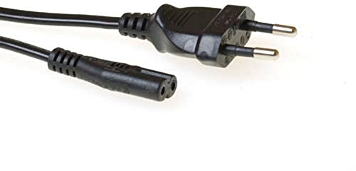 ACT C7-kabel 1 m, euro strömkabel till C7-eurokontakt, liten maskinkabel PS4/PS5, TV, skrivare – AK5417