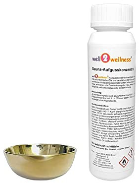 SudoreWell® Petit bol vaporisateur Ø 5 cm / 2 cm de haut pour cristaux de menthol plus infusion de sauna 125 ml aiguille d'épicéa