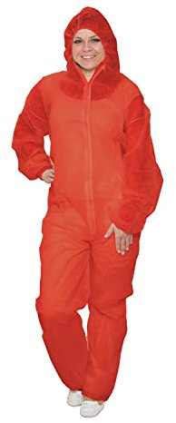 Tuta protettiva Krefting, Uomo, Rosso, L/XXL, Cappuccio, Cerniera, Tuta protettiva