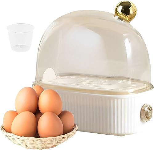 Hervidor de huevos, capacidad para 2 huevos, máquina para hacer huevos duros con temporizador, vaporera eléctrica para huevos duros, cocina desmontable para huevos para apartamento, camping, hogar