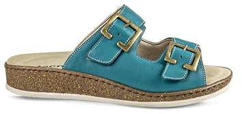 EXTRO STYLE - Ciabatte Ortopediche Donna Tecnica Adele - Traspiranti, Antibatteriche e Ipoallergeniche - Sandali con Plantare Estraibile e Suola Antiscivolo - Made in Italy - (Petrolio, 35)
