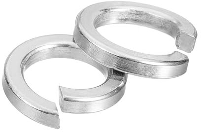 QUARKZMAN 10 Pcs Rondelle de Blocage à Ressort, M16 Assortiment de Rondelles de Blocage Fendues Rondelles de Blocage en Acier Inoxydable 304 pour Vis, Boulons, Écrous, Argenté