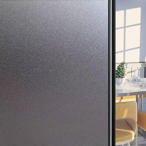 Uv-Schutz Sonnenschutzfolie Fenster 140 x 100 cm Anti-Uv Wärmeisolierung Anti-Uv Sichtschutz Anti-Uv Privatsphäre Fensterfolie Wärmeschutzfolie Fenster für Büro Und Haus, schwarz matt
