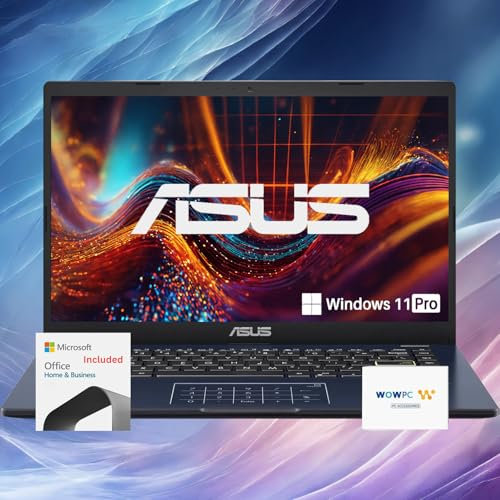 ASUS Ordinateur portable Go • Flagship 2024 • 4 Go de RAM • 1 To de stockage • Processeur Intel • Écran FHD de 14 po • Microsoft 365 1 an inclus • Webcam • Plus de 10 heures d'autonomie • Windows 11