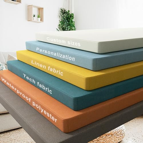 MEEYI Sitzkissen Outdoor 10 cm dick Auflagen, Kissen & Polster Bankpolster Sitzauflagen Gartenmöbel Nach Maß Auflagen für Gartenmöbel für Bank Sitzbank den Außenbereich