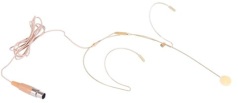 Alasum Beiges Headset Mikrofon mit Kondensatorkapsel und XLR 3-polig | Sprachverstärker für Unterricht und Vorlesungen, Faltbar und Tragbar, Kunststoffgehäuse