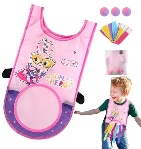 Völkerball-Fangspiel-Sticky Vests-Set, Völkerball-Fangspiel, Outdoor-Wurf- und Fangball-Set, Tragbares Kinder-Völkerballspielzeug mit Klebeweste für Schule, Hof, Outdoor