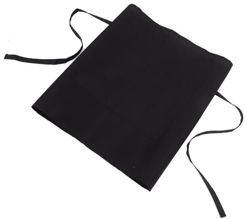 EXHUMKY Halblange Schürze Mit Taschen Atmungsaktiv Und Langlebig Für Kochen Grillen Und Heimwerken Schickes Design Schwarz