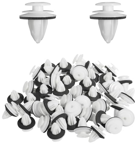 TRKETK 100 Pièces Clip de Fixation de Voiture Universel, Retenue Panneau de Porte Intérieure, Garniture de Carrosserie, Clips Plastique pour Pare-Choc, Ailes, Capot