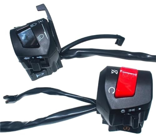 Motorrad Schalter 8-Zoll-Universal-Motorrad-Lenkerschalter Mit Choke-Horn-Blinker-Scheinwerfer-Elektrostart-Lenker-Controller-Schalter(2)