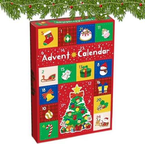 Julnedräkning presentbox - avtagbar presentförpackning för leksaker, adventskalender - för tonåringar, vuxna, pojkar, flickor, kvinnor, män, familj, semester, fest och hall