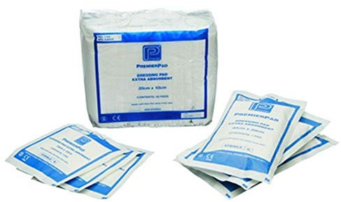 Premier Pad Dressings, Non-Sterile, 20cm x 10cm, Pack of 50