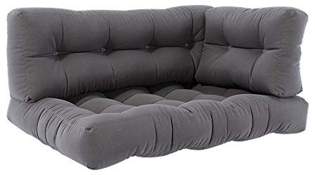 Vicco Pallet cushion set Flocken, Grey, 120 x 80 cm 3 parts