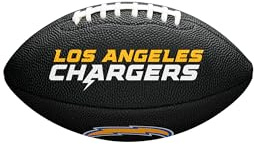 Wilson Mini NFL Team Soft Touch; Ballon de Football Américain, Adhérence Confiante et Un Toucher Doux, pour Extérieur, Équipe: Los Angeles Chargers, Couleur: Noir, Taille Mini
