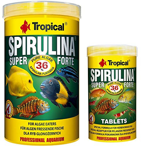 Tropical 1000 ml Spirulina Forte 36% Flocken + 250 ml Spirulina Forte 36% Tabletten