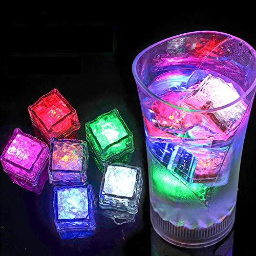 Disney Plastic Led Ice Cubes - 12Pack Flashing, Reusable, Novelty Glow, Colour Changing for Drinks Bucket