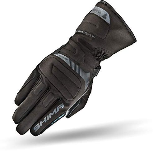 SHIMA TOURING DRY Guantes Moto Hombre Cuero Homologados Largo Termicos Motos Guante Ventilado Certificatos Con Protección Motorista Frio Protecciones Ventilación lluvia (Masculinos, Negro, M)