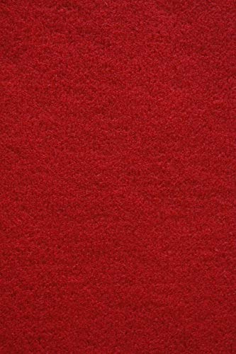 Rasenteppich Kunstrasen Basic+ rot Weich Meterware mit Drainage-Noppen, wasserdurchlässig (200x350 cm)