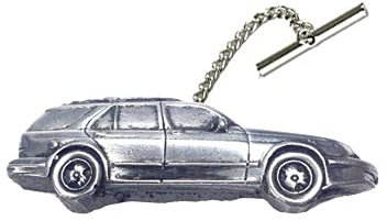 Krawattennadel mit Kette, klassisches schwedisches Auto, Kombi 1999, ref229, Zinn-Effekt, mit Kette