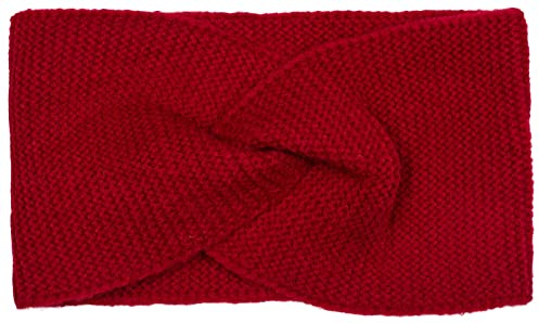 styleBREAKER Damen Feinstrick Stirnband mit Twist Knoten, warmes Winter Haarband, Headband 04026047, Farbe:Bordeaux-Rot
