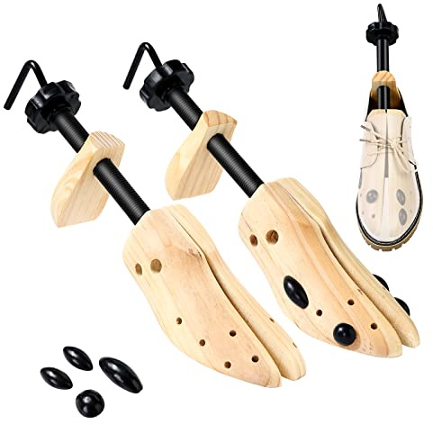 Two way Wooden Shoes Stretcher,Shoe Trees Adjustable Length & Width for Men and Women.(Man's Size 9 -13 Woman's Size 10-13.5)