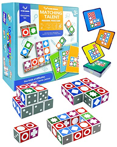 Puzzle Building Cube Faces, Iq Puzzle, The Puzzle Game Wooden Cube Matching Game Wooden Puzzle Cube Building Blocks Game Board Games Family Montessori Puzzle Intelligence Development Toy Kit