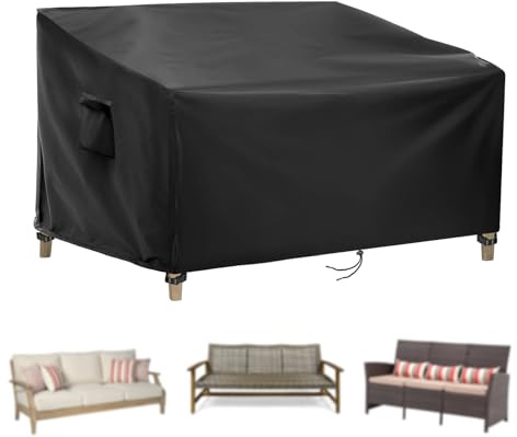 Bossvel Gartenbank Abdeckung, Gartensofa Abdeckung Wasserdicht,3-Sitzer Sofas Bank Abdeckungen Loungesofa Plane,Outdoor Sofa Abdeckungen Winddicht (178x84x81cm)