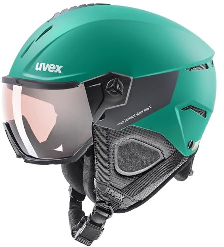 uvex Instinct VisorPro Variomatic Skihelm (60-62 cm, 30 proton/black matt)