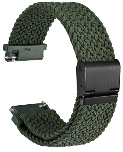 WOCCI Tressé Bracelet Montre en Nylon pour Homme et Femme, Boucle Réglable, Dégagement Rapide, Sangles Sport Tissées, 18mm 19mm 20mm 21mm 22mm