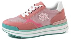 QUEEN HELENA Sneakers Casual con Plateau Scarpe da Ginnastica Comode Leggere Donna X30-18 (Rosa, Sistema Taglie Calzature EU, Adulto, Donna, Numero, Media, 39)