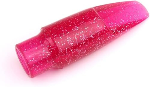 Professionelles transparentes Acryl Altsaxophon Mundstück Saxophon Musikinstrument Zubehör Saxophon Instrument Zubehör (Pink 2)