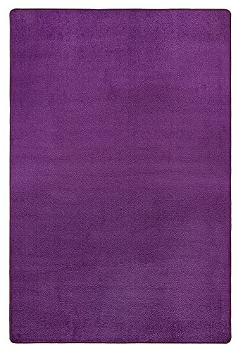 Teppich Boss - Kurzflor Uni Teppich Fancy einfarbig, Farbe:Lila, Größe:80x200 cm