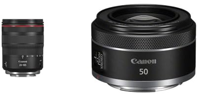Canon Objectif RF 24-105mm f/4 L is USM Noir & RF 50mm F1.8 STM