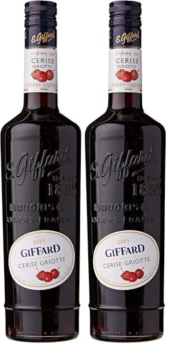 Giffard - Crème de Cerise Griotte - Crème de Fruits - Recette Française - Fruitée et Intense - 70 cl (Lot de 2)