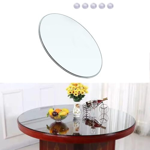 BVDHASDBT Runde Glasplatte, gehärtetes Glas, Durchmesser 38–68–50–90 cm, Glastischplatte, ideal als Tischplatte/Basis, runde Glastischplatte (42 cm)