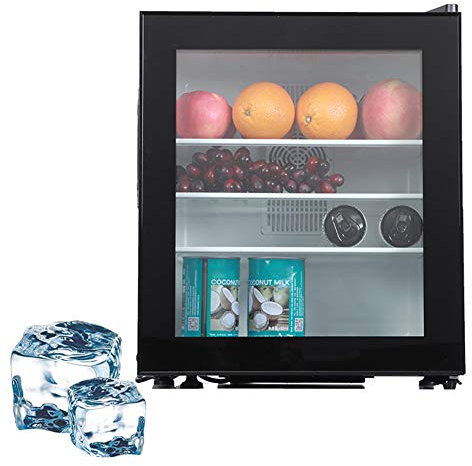 Upright Freezer with Door Lock, Compact Single Door Vertical Freezer, Table Top Mini Fridge for Office Dorm Or Apartment, 30L