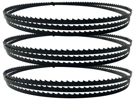 Band Saw Blades 6mm, 14 TPI X 1/4 Inch Band Sawblades, Black Portable Bandsaw Blade For Curved Cutting Wood Soft Metal 3pcs(88 1/8 x 1/4 inch)