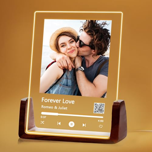 toyofmine Placa Spotify Personalizada -Regalos Personalizados con Foto | y Código de Spotify Regalo para Mujer Pareja Novio San Valentín Aniversario Navidad (4 tamaños: 15-25 cm)