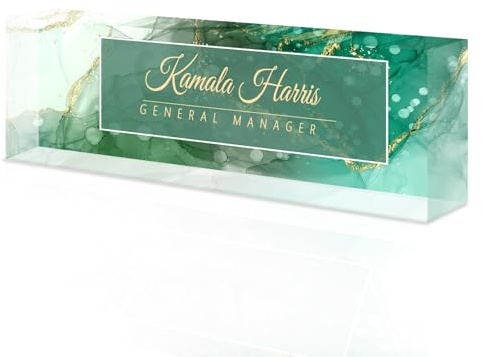 Placa de nombre personalizada para escritorio de oficina