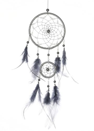 Acchiappasogni, grande acchiappasogni con 2 cerchi, per camera da letto, casa, decorazione, Natale, arazzo, mobile, decorativo, ragazza, bambini, regalo (A)