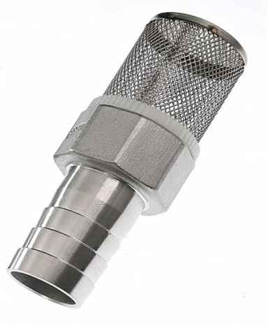 Clapet anti-retour à pied filtrant, 1 pièce 25 33 38 40 50 mm, filtre for tuyau en acier inoxydable, tube d'irrigation de jardin, pompe de lavage de voiture(1 1/2 40mm)