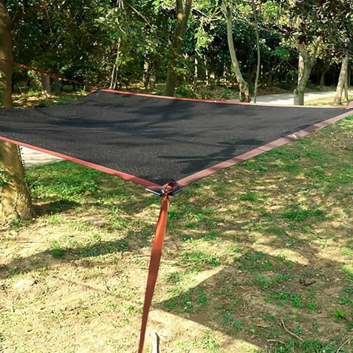 KSQP Telo Ombreggiante Impermeabile 4x4 Vela Rete Ombreggiante con Occhielli 4x5m Teli Ombreggianti Occhiellati 90% Ombreggiatura Resistente UV Copertura Serra Giardino Tetto Piscina,black-6x6m