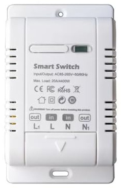 Tuya WiFi 20A Interruptor inteligente interruptor de circuito APP control remoto monitor de energía protección contra sobrecarga trabajo con Alexa Google Home, Smart Life/Tuya APP control remoto.